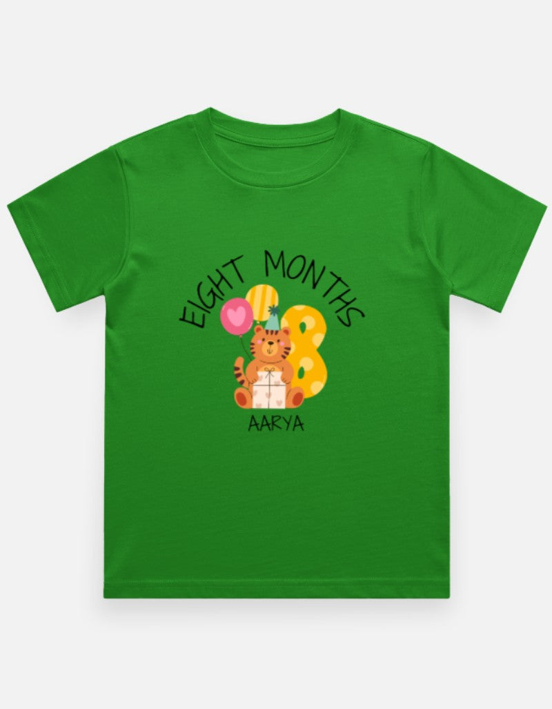 Baby 8 Month Milestone T-Shirt - Personalized Monthly Celebration – Custom from Glamlittles