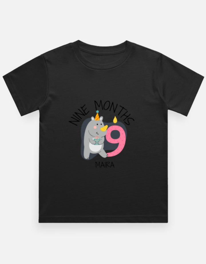 Baby 9 Month Milestone T-Shirt - Personalized Keepsake Top – Custom from Glamlittles