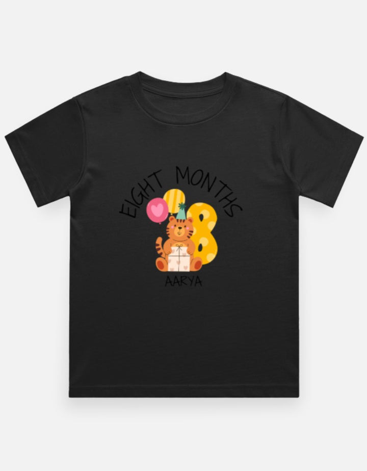 Baby 8 Month Milestone T-Shirt - Personalized Monthly Celebration – Custom from Glamlittles