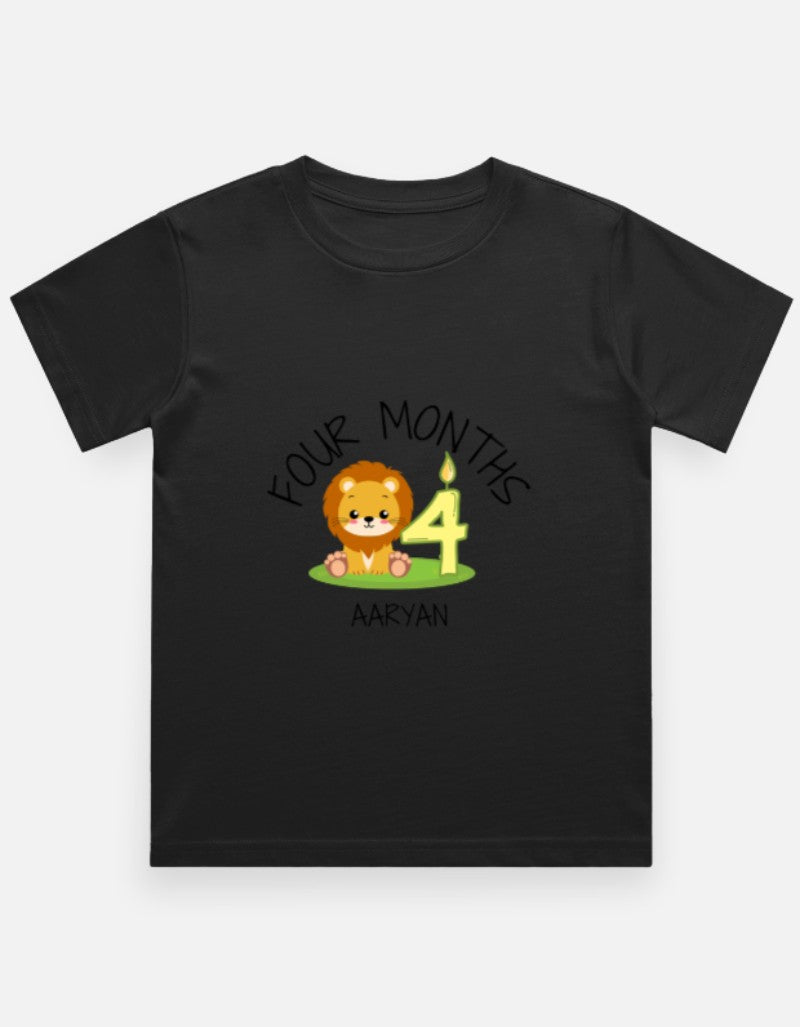 Baby 4 Month Milestone T-Shirt - Personalized Monthly Keepsake – Custom from Glamlittles