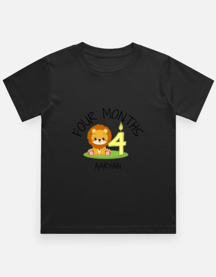Baby 4 Month Milestone T-Shirt - Personalized Monthly Keepsake – Custom from Glamlittles