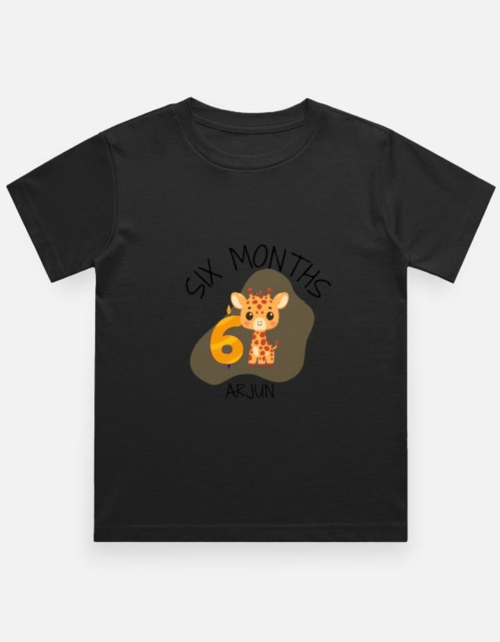 Baby 6 Month Milestone T-Shirt - Half Birthday Personalized – Custom from Glamlittles