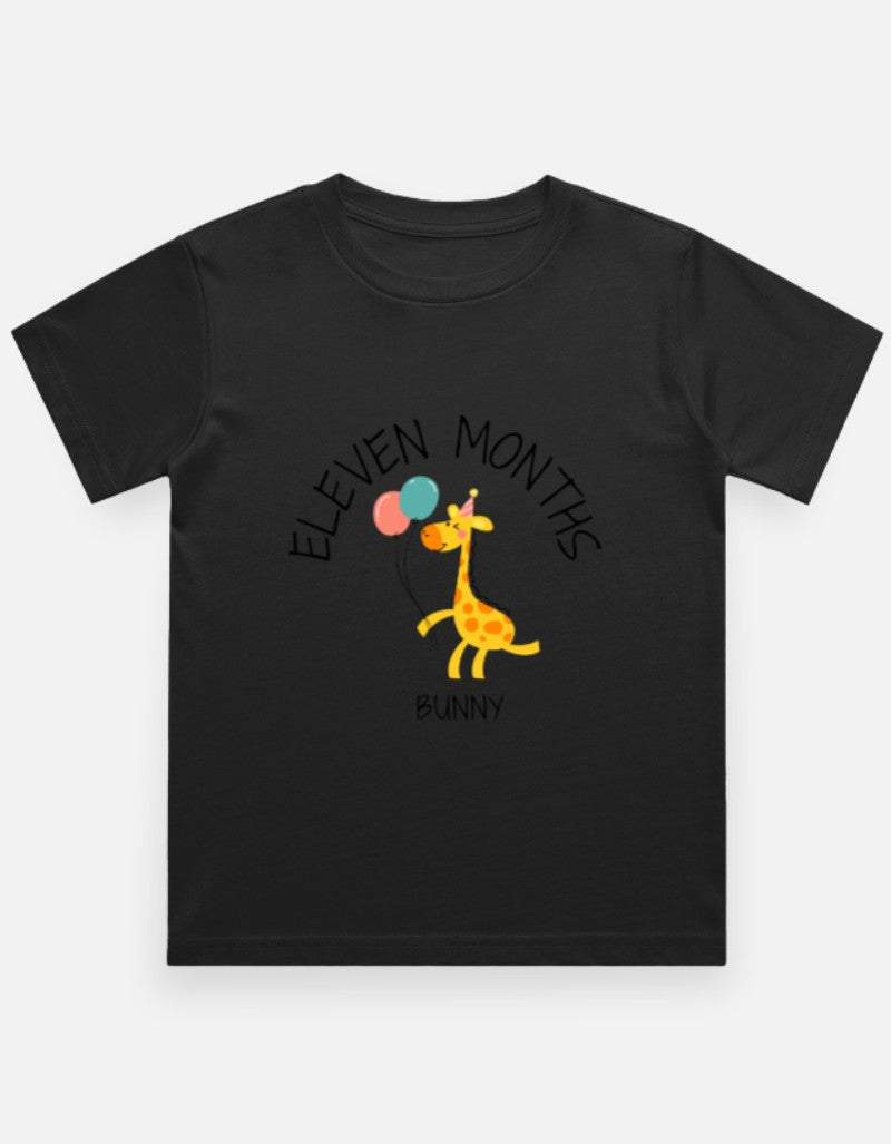Baby 11 Month Milestone T-Shirt - Personalized Pre-Birthday – Custom from Glamlittles