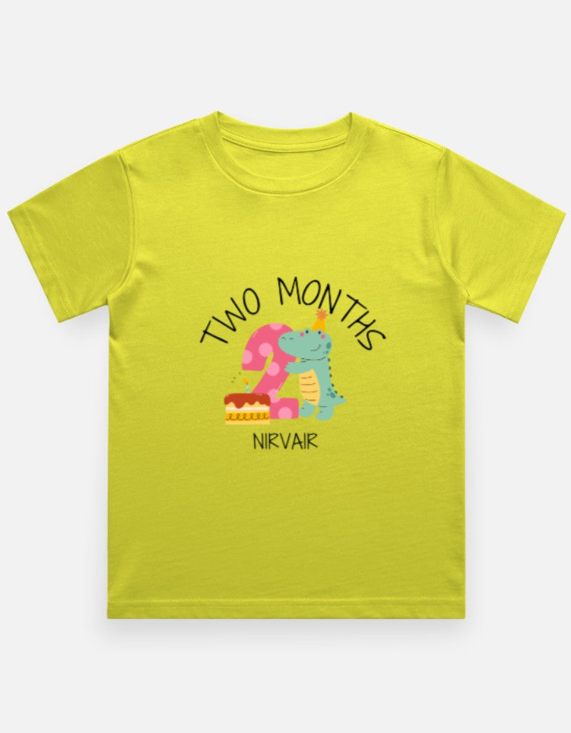 Baby 2 Month Milestone T-Shirt - Personalized Birthday Tee – Custom from Glamlittles
