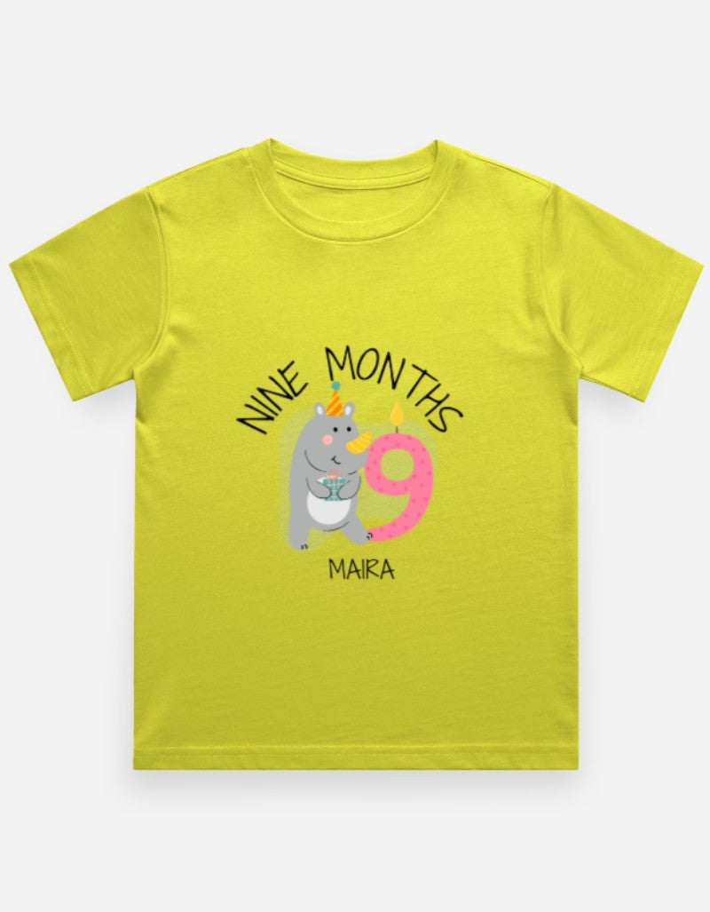 Baby 9 Month Milestone T-Shirt - Personalized Keepsake Top – Custom from Glamlittles