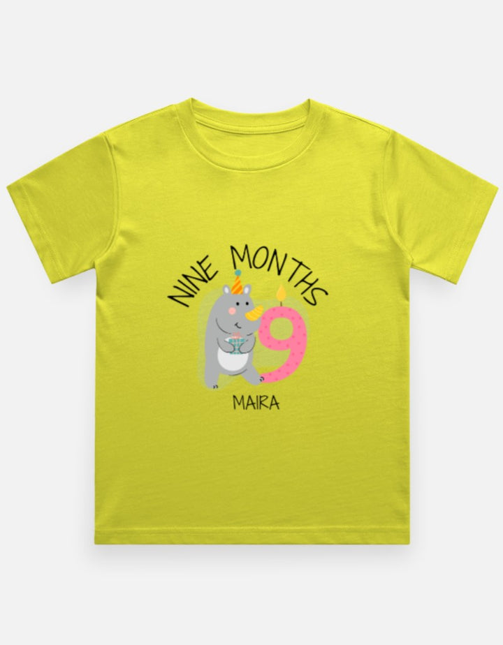Baby 9 Month Milestone T-Shirt - Personalized Keepsake Top – Custom from Glamlittles