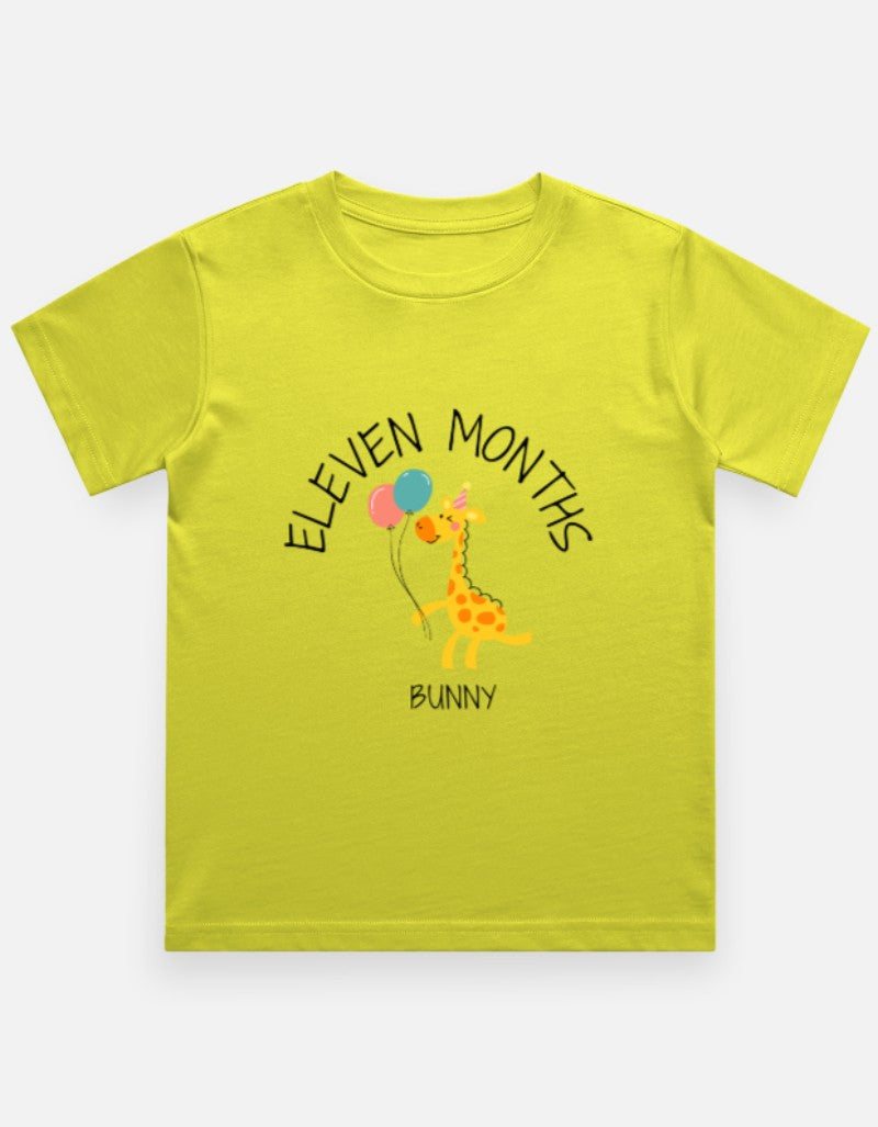 Baby 11 Month Milestone T-Shirt - Personalized Pre-Birthday – Custom from Glamlittles