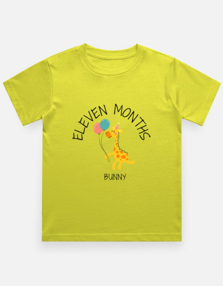 Baby 11 Month Milestone T-Shirt - Personalized Pre-Birthday – Custom from Glamlittles
