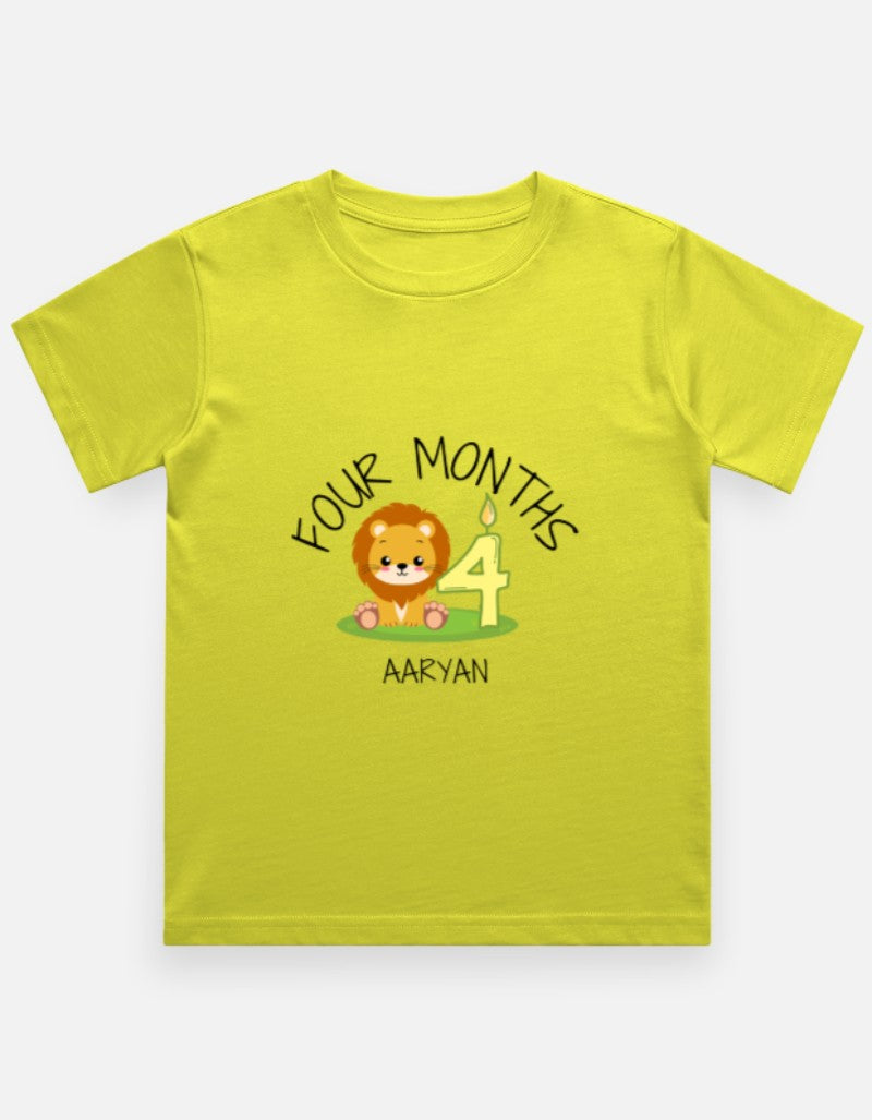 Baby 4 Month Milestone T-Shirt - Personalized Monthly Keepsake – Custom from Glamlittles