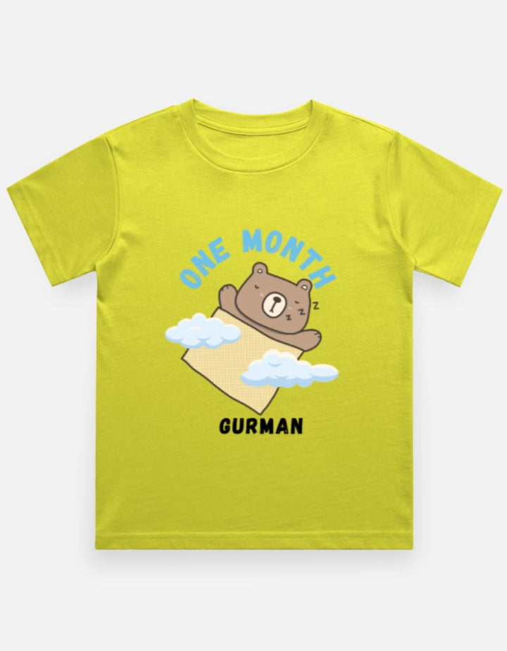 Baby 1 Month Milestone T-Shirt - Personalized First Month Tee – Custom from Glamlittles