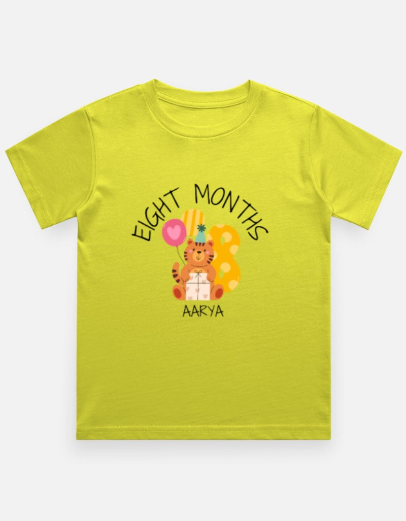 Baby 8 Month Milestone T-Shirt - Personalized Monthly Celebration – Custom from Glamlittles