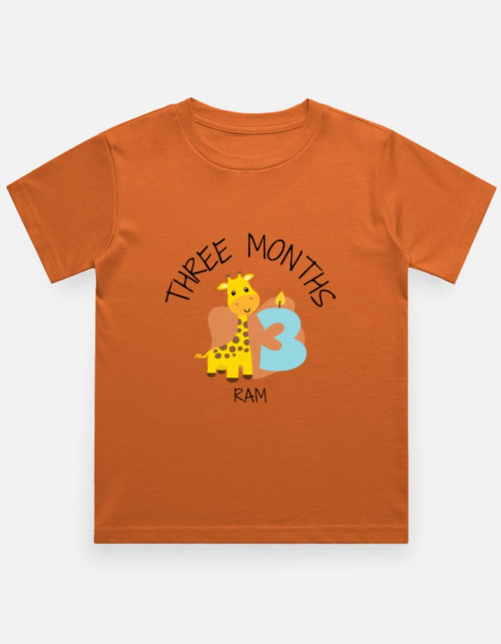 Baby 3 Month Milestone T-Shirt - Personalized Monthly Tee – Custom from Glamlittles