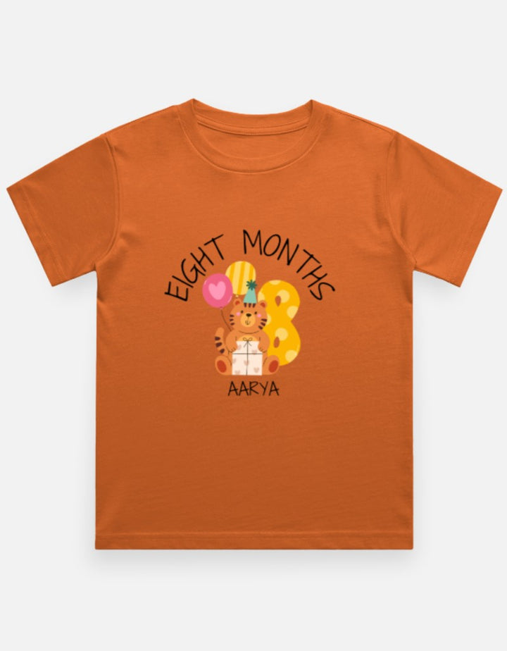 Baby 8 Month Milestone T-Shirt - Personalized Monthly Celebration – Custom from Glamlittles