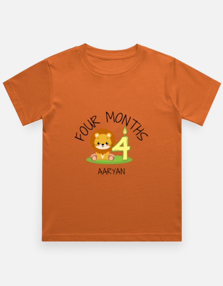 Baby 4 Month Milestone T-Shirt - Personalized Monthly Keepsake – Custom from Glamlittles