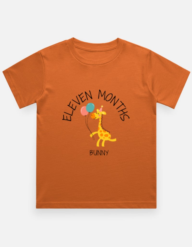 Baby 11 Month Milestone T-Shirt - Personalized Pre-Birthday – Custom from Glamlittles