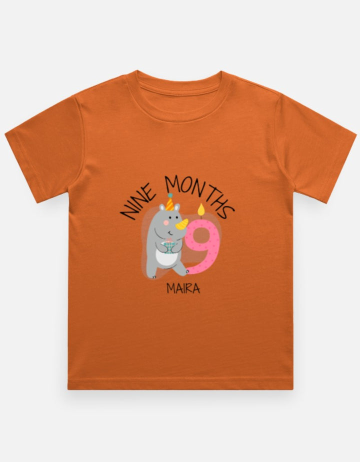 Baby 9 Month Milestone T-Shirt - Personalized Keepsake Top – Custom from Glamlittles