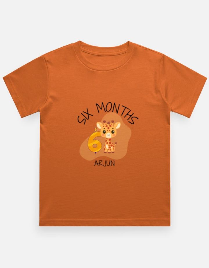 Baby 6 Month Milestone T-Shirt - Half Birthday Personalized – Custom from Glamlittles