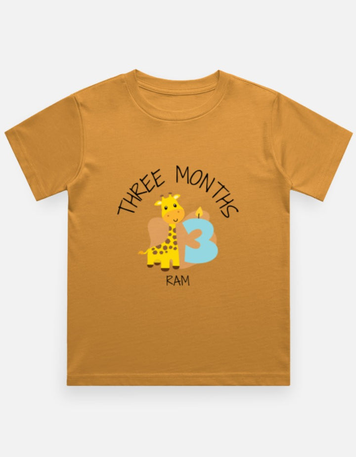 Baby 3 Month Milestone T-Shirt - Personalized Monthly Tee – Custom from Glamlittles