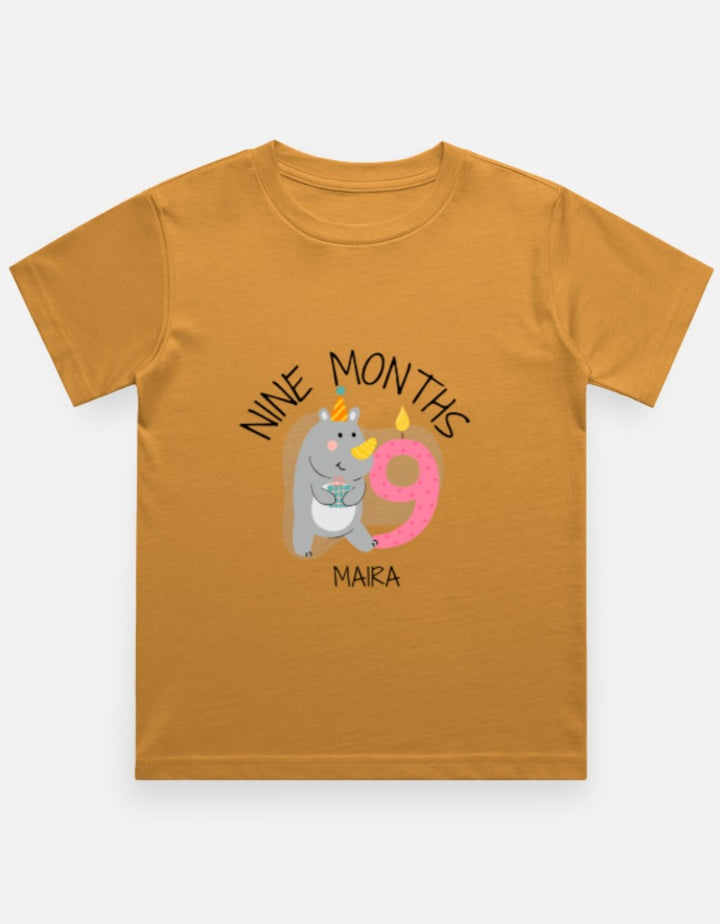 Baby 9 Month Milestone T-Shirt - Personalized Keepsake Top – Custom from Glamlittles