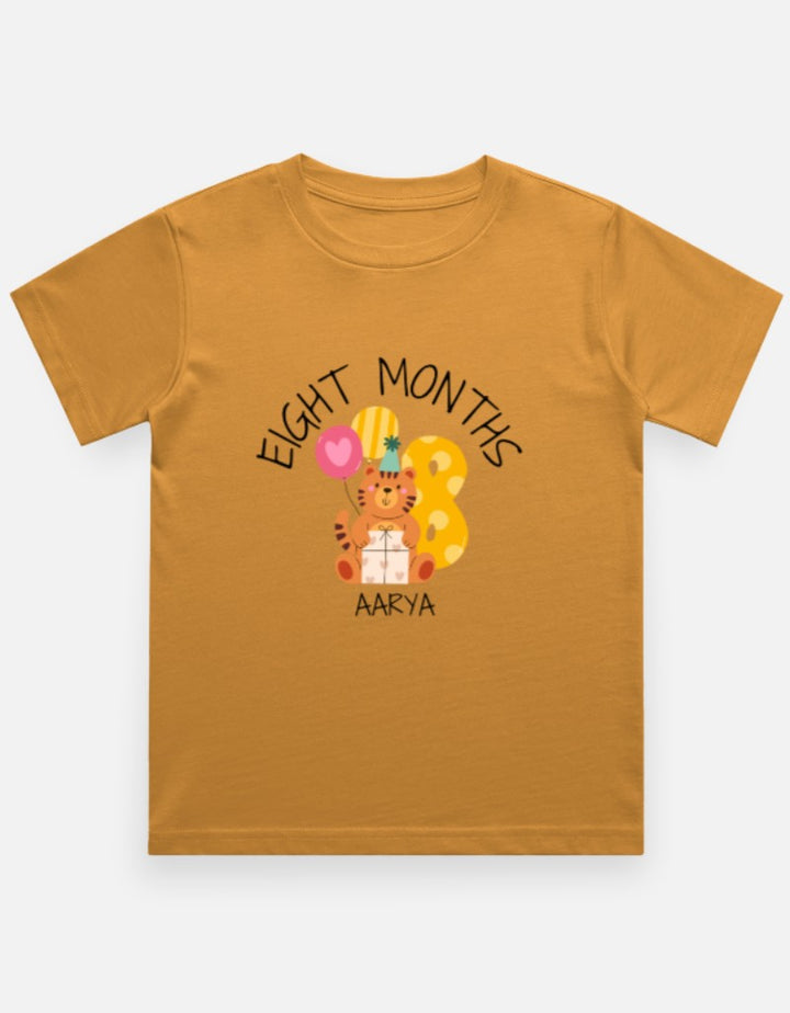 Baby 8 Month Milestone T-Shirt - Personalized Monthly Celebration – Custom from Glamlittles