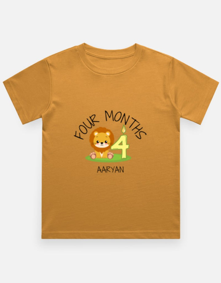 Baby 4 Month Milestone T-Shirt - Personalized Monthly Keepsake – Custom from Glamlittles