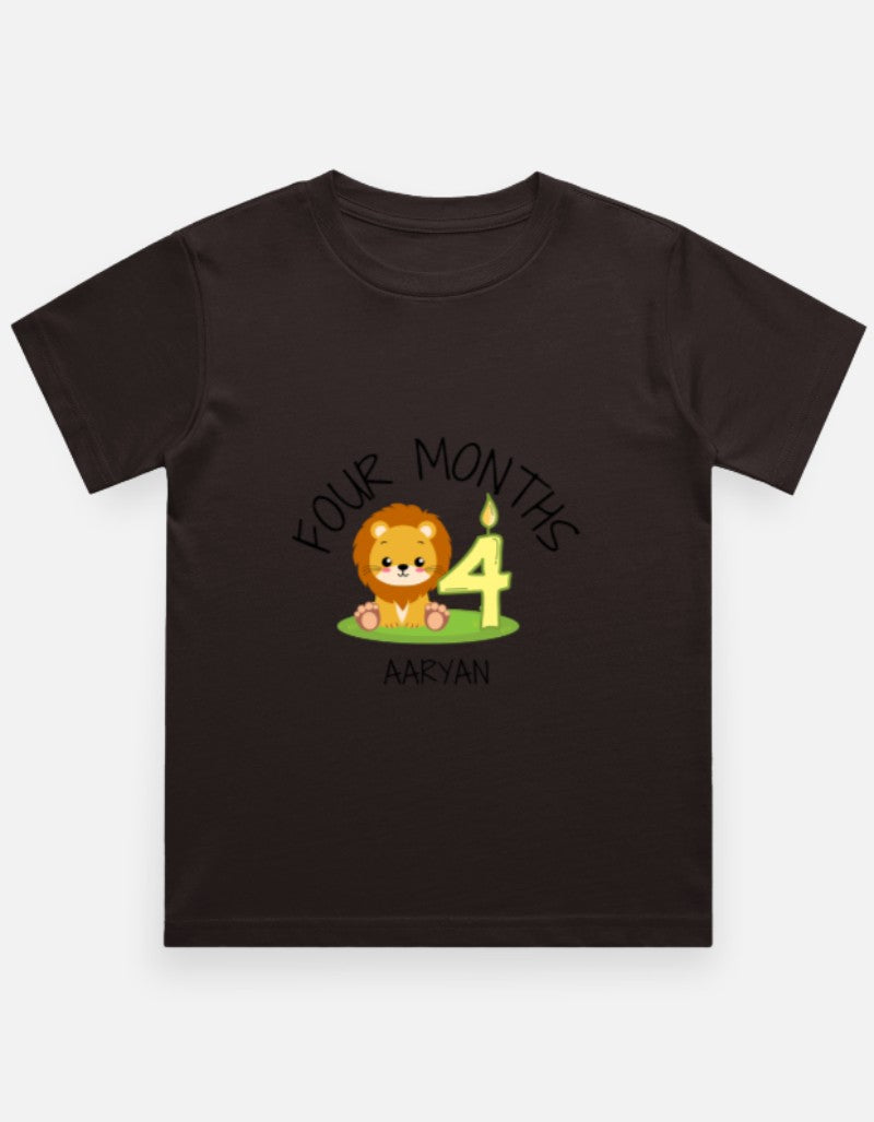 Baby 4 Month Milestone T-Shirt - Personalized Monthly Keepsake – Custom from Glamlittles
