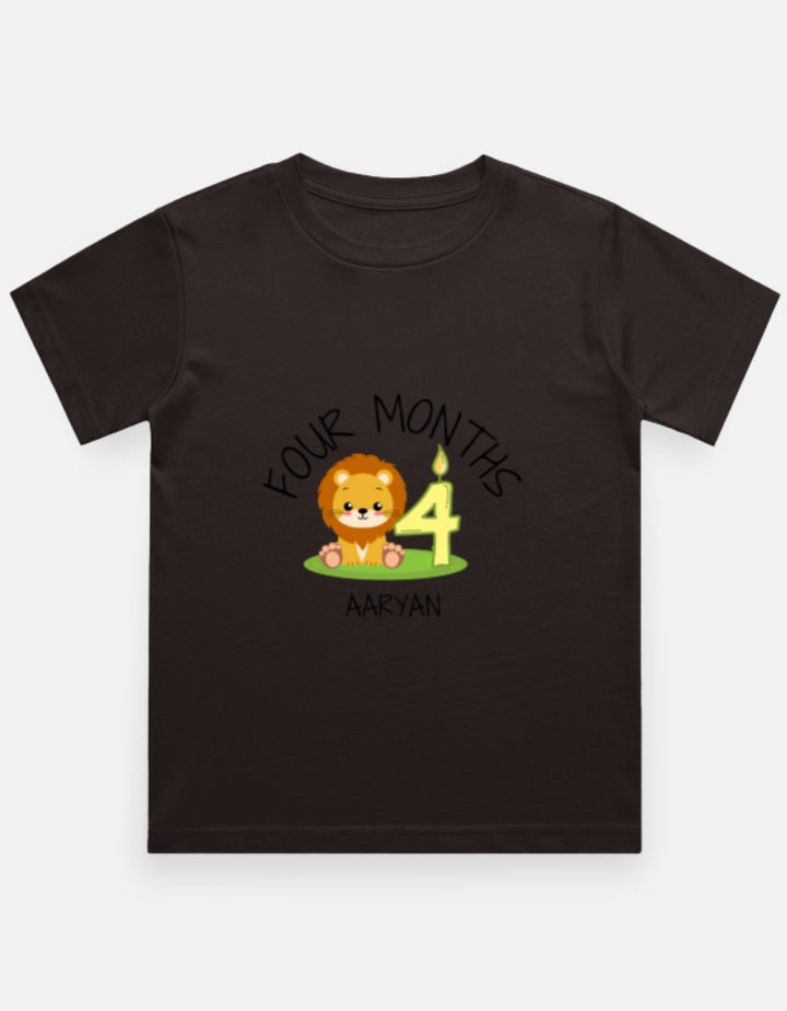 Baby 4 Month Milestone T-Shirt - Personalized Monthly Keepsake – Custom from Glamlittles