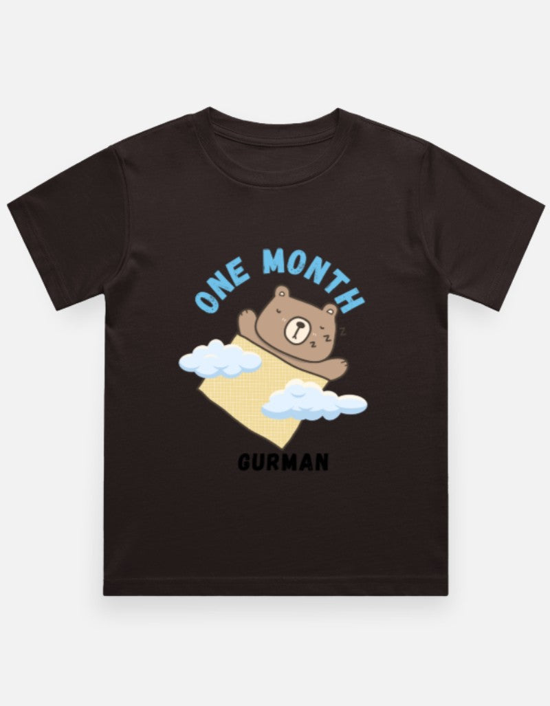 Baby 1 Month Milestone T-Shirt - Personalized First Month Tee – Custom from Glamlittles