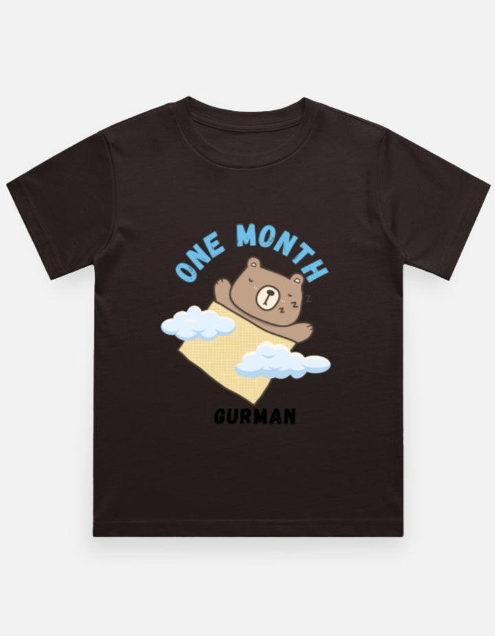 Baby 1 Month Milestone T-Shirt - Personalized First Month Tee – Custom from Glamlittles