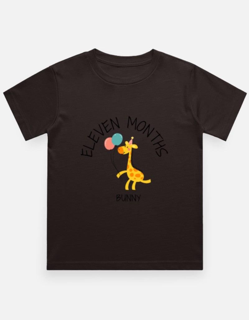 Baby 11 Month Milestone T-Shirt - Personalized Pre-Birthday – Custom from Glamlittles