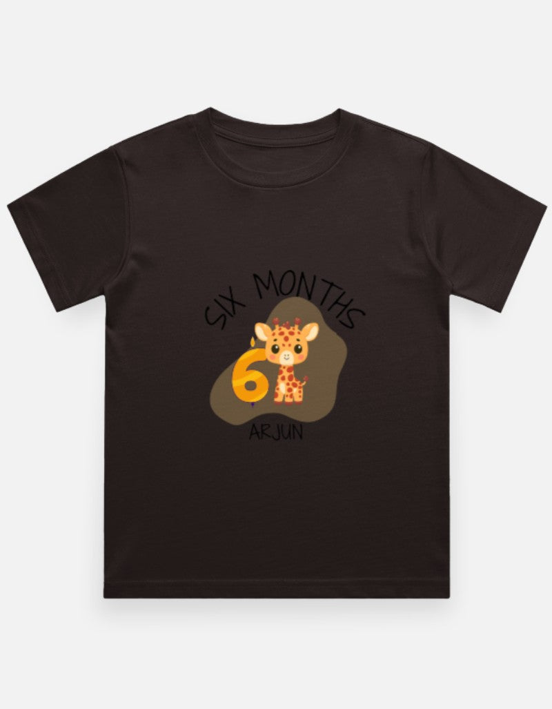 Baby 6 Month Milestone T-Shirt - Half Birthday Personalized – Custom from Glamlittles