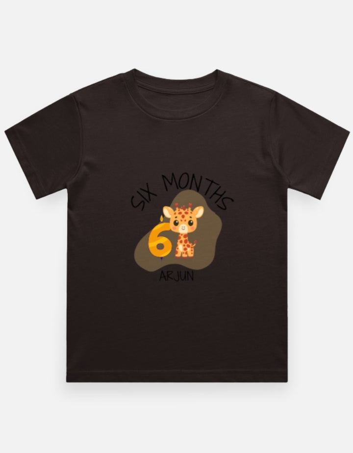 Baby 6 Month Milestone T-Shirt - Half Birthday Personalized – Custom from Glamlittles