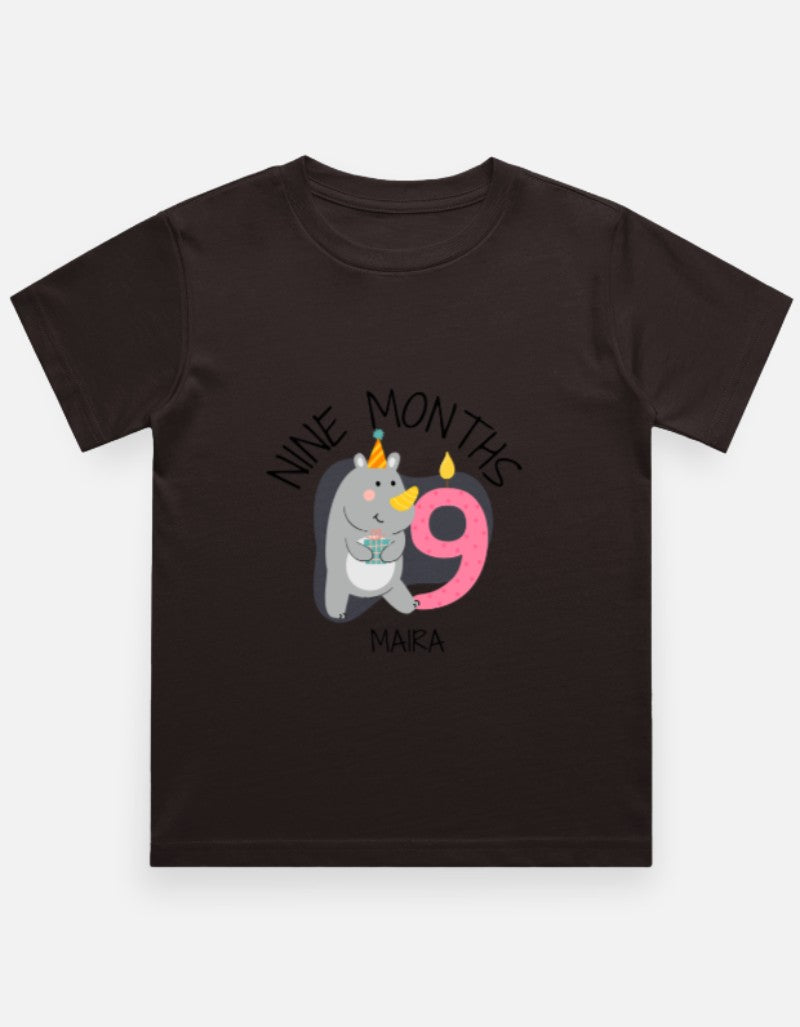 Baby 9 Month Milestone T-Shirt - Personalized Keepsake Top – Custom from Glamlittles