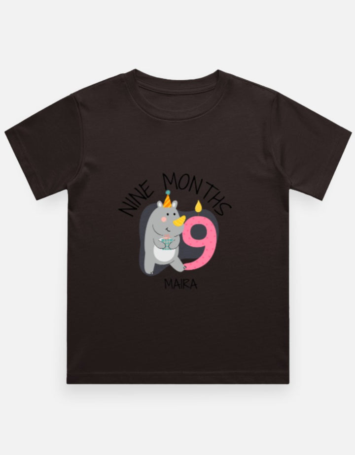 Baby 9 Month Milestone T-Shirt - Personalized Keepsake Top – Custom from Glamlittles