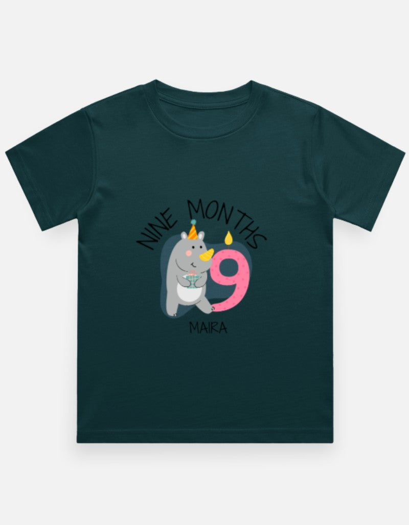 Baby 9 Month Milestone T-Shirt - Personalized Keepsake Top – Custom from Glamlittles