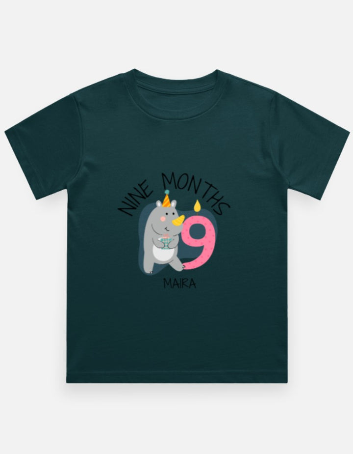 Baby 9 Month Milestone T-Shirt - Personalized Keepsake Top – Custom from Glamlittles