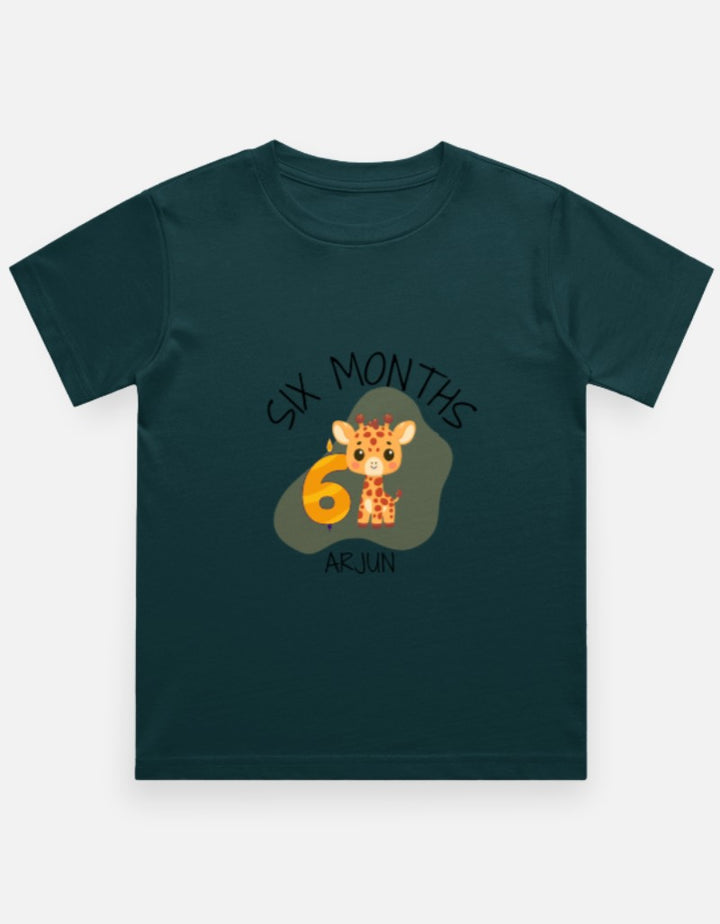 Baby 6 Month Milestone T-Shirt - Half Birthday Personalized – Custom from Glamlittles