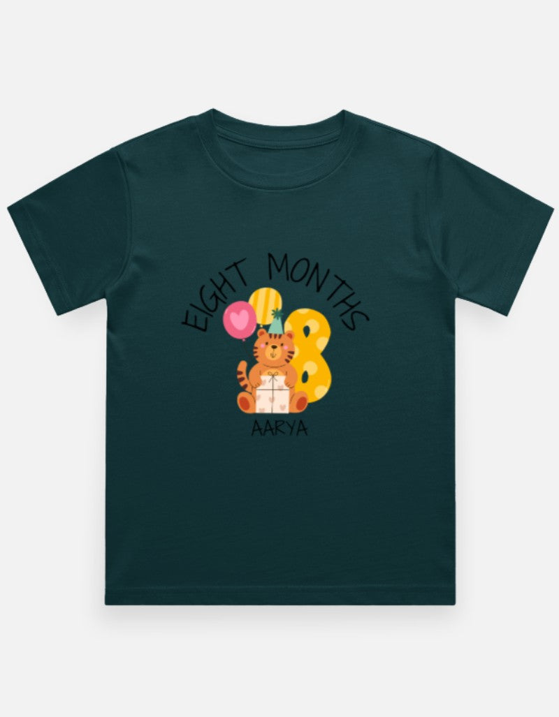 Baby 8 Month Milestone T-Shirt - Personalized Monthly Celebration – Custom from Glamlittles