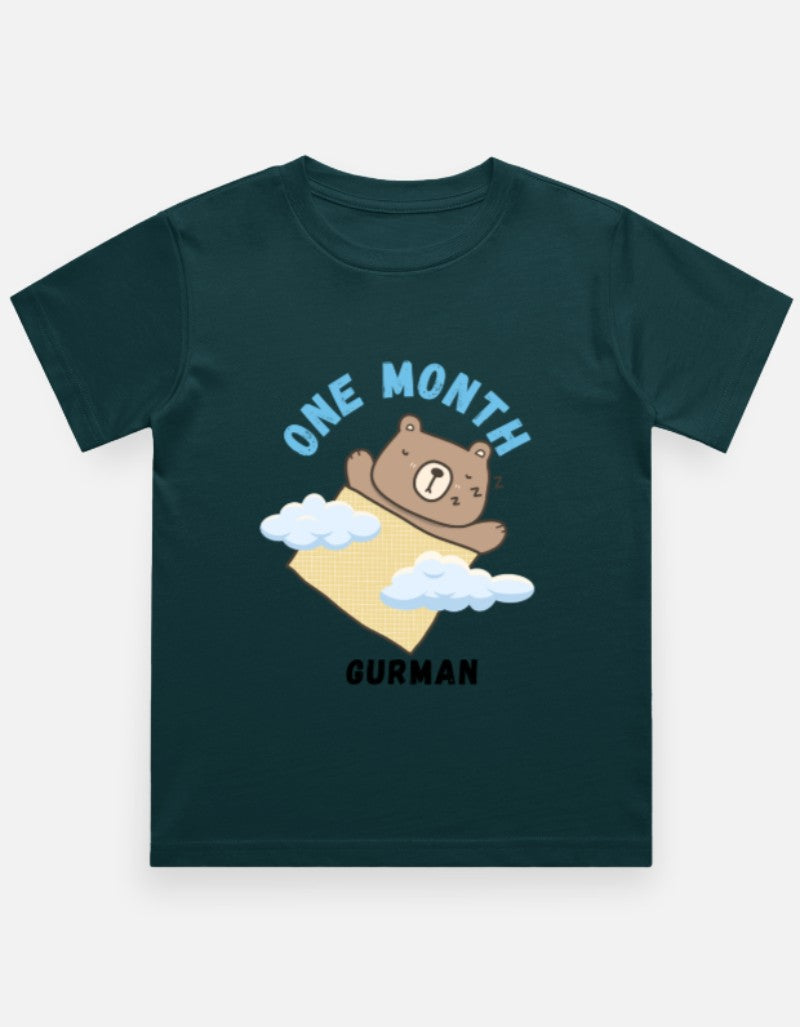 Baby 1 Month Milestone T-Shirt - Personalized First Month Tee – Custom from Glamlittles