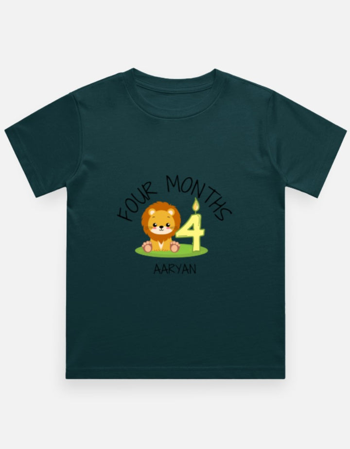 Baby 4 Month Milestone T-Shirt - Personalized Monthly Keepsake – Custom from Glamlittles