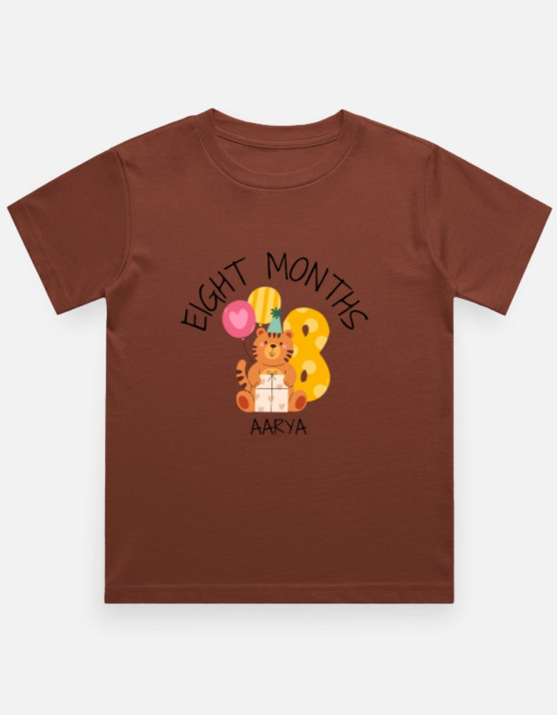 Baby 8 Month Milestone T-Shirt - Personalized Monthly Celebration – Custom from Glamlittles