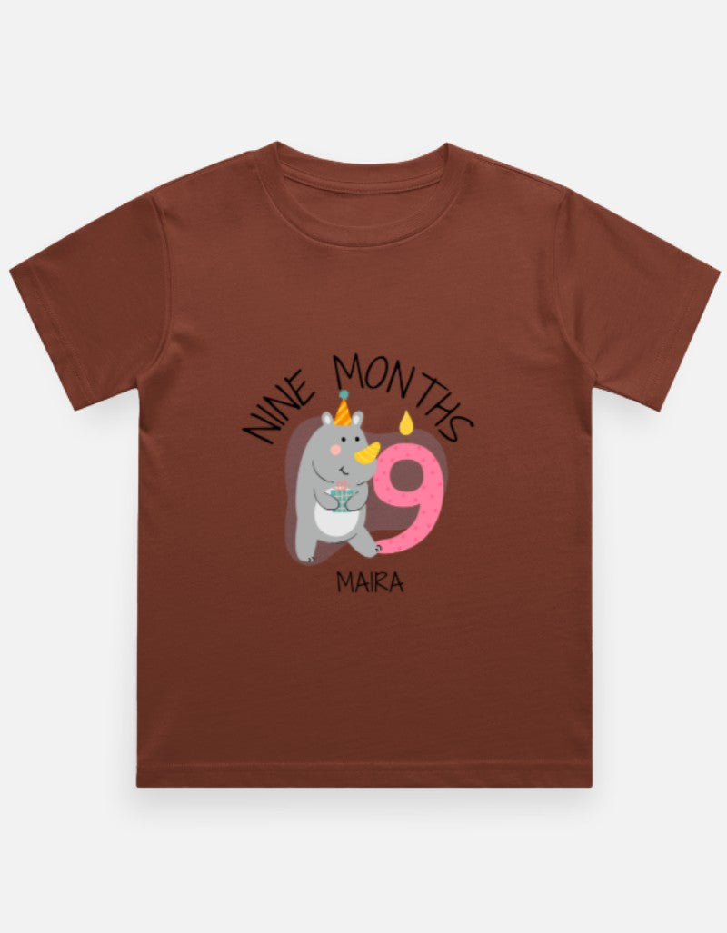 Baby 9 Month Milestone T-Shirt - Personalized Keepsake Top – Custom from Glamlittles