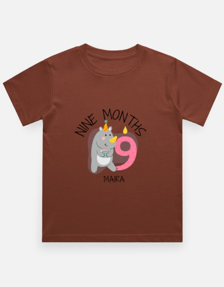 Baby 9 Month Milestone T-Shirt - Personalized Keepsake Top – Custom from Glamlittles