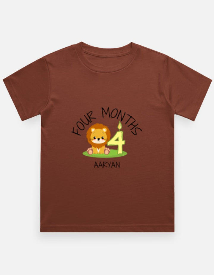 Baby 4 Month Milestone T-Shirt - Personalized Monthly Keepsake – Custom from Glamlittles