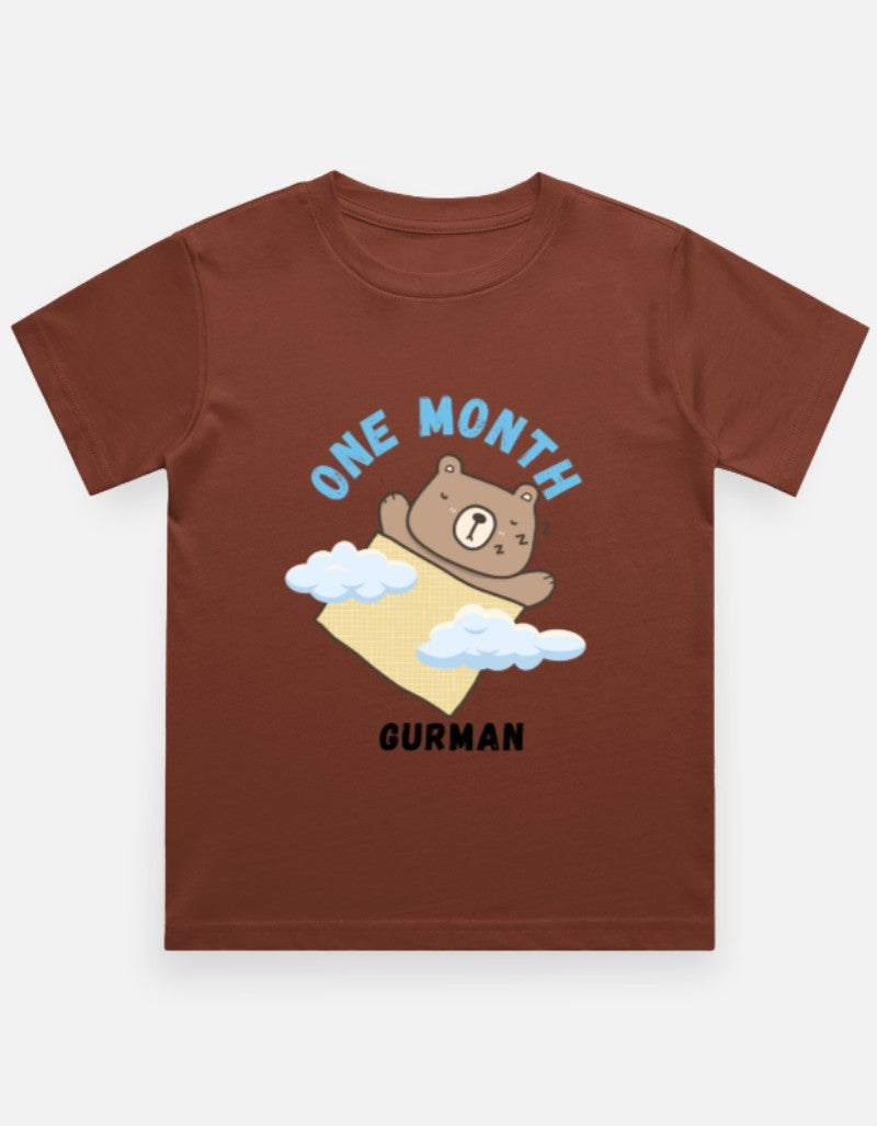 Baby 1 Month Milestone T-Shirt - Personalized First Month Tee – Custom from Glamlittles