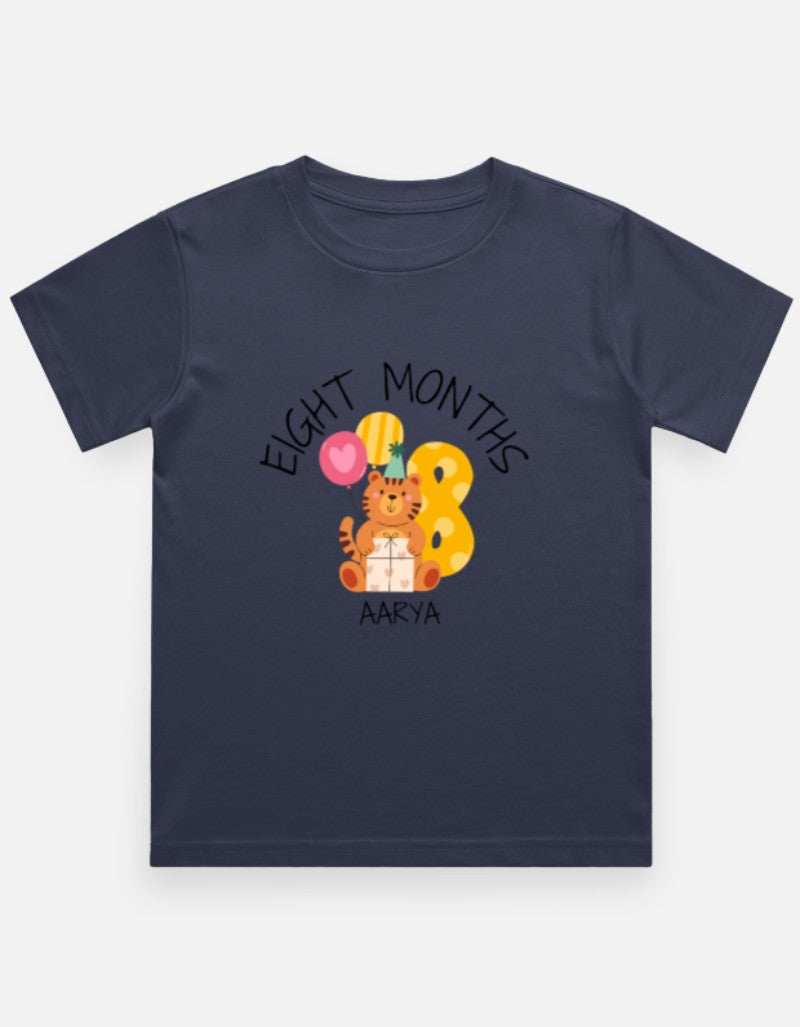 Baby 8 Month Milestone T-Shirt - Personalized Monthly Celebration – Custom from Glamlittles