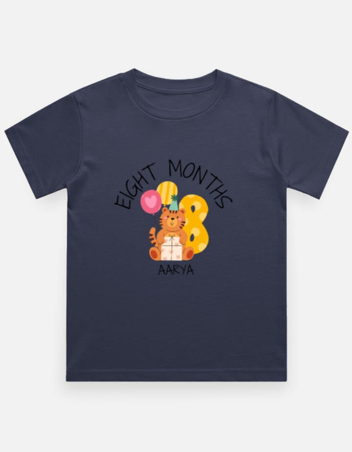 Baby 8 Month Milestone T-Shirt - Personalized Monthly Celebration – Custom from Glamlittles
