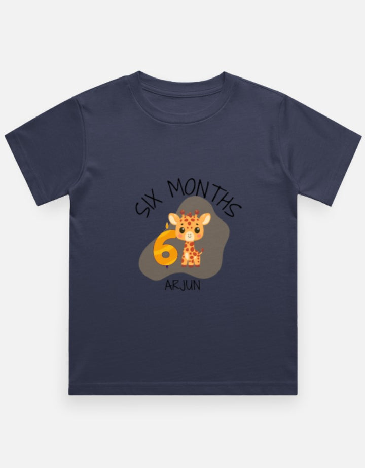 Baby 6 Month Milestone T-Shirt - Half Birthday Personalized – Custom from Glamlittles