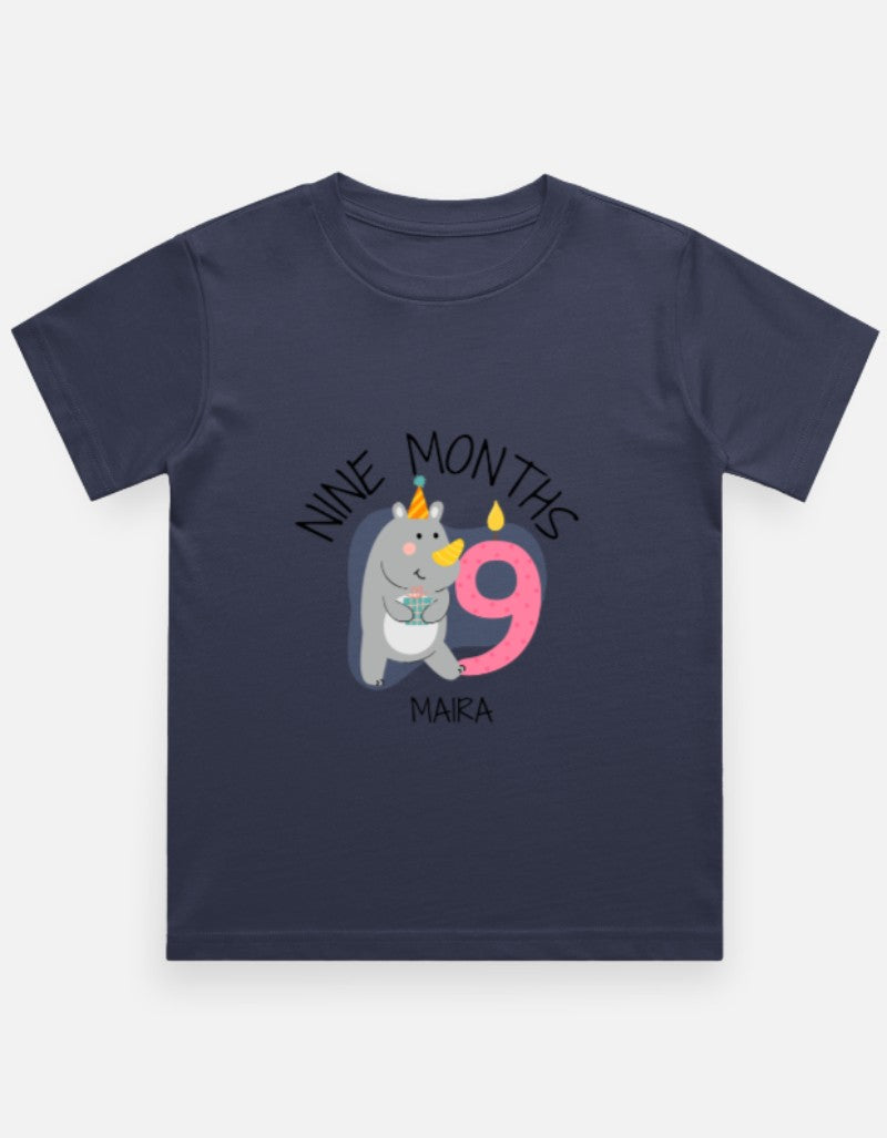 Baby 9 Month Milestone T-Shirt - Personalized Keepsake Top – Custom from Glamlittles
