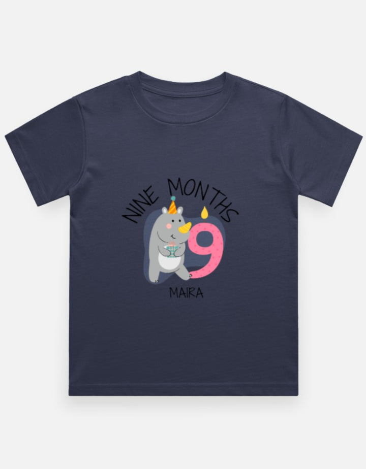 Baby 9 Month Milestone T-Shirt - Personalized Keepsake Top – Custom from Glamlittles